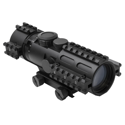 NcSTAR Tri-Rail Series 3-9X42 Compact Scope / 3 Rail Sighting System ( Blue ) Ill. Rangefinder / Weaver Mount