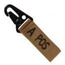 Condor Outdoor Blood Type Key Chain (Coyote Brown/B Positive)