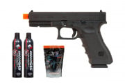 Starter Package #51 Ft. Elite Force GLOCK 17 Gen 3 Gas Blow Back Airsoft Pistol (Black)