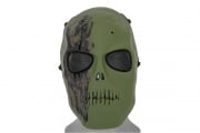 Emerson Mesh Scarred Skull Mask (OD Green)