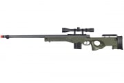 WELL MB4402GA Bolt Action Airsoft Rifle With Fluted Barrel And Scope (OD Green)