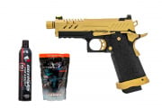 Vorsk Airsoft Pro 3.8 GBB Hi Capa Airsoft Pistol Starter Package (Gold)