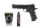 Gassed Up Player Package #14 ft. Double Bell 1911 CO2 Airsoft Pistol (Black)