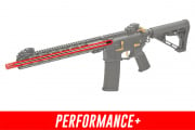 MAYO GANG MGC4 MK2 FULL METAL M4 AEG W/ ETU AIRSOFT RIFLE PERFORMANCE + (BLACK & GOLD)