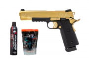 Raven Airsoft R14 Hi Capa GBB Airsoft Pistol Starter Package (Gold)