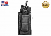 Tactical Assault Gear Single MOLLE Shingle Pistol Enhanced Mag Pouch (Black)