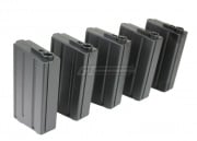 King Arms M4/M16 VN Style 85 rd. AEG Mid Capacity Magazine - 5 Pack (Black)