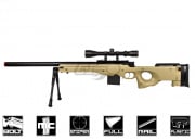 Well L96 Compact Bolt Action Sniper Airsoft Rifle w/ Scope & Bipod (Tan)