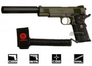 Airsoft GI Full Metal 1911 Jungle Assassin Airsoft Pistol (OD) Airsoft GI Full Metal 1911 Jungle Assassin Airsoft Pistol (OD)