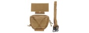 Lancer Tactical Sub Abdominal Drop Pouch Fanny Pack With Quick Release Rail (Tan)