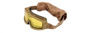 Lancer Tactical Aero Protective Airsoft Goggles (Tan/Yellow Lens)