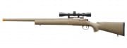 Lancer Tactical M24 Bolt Action Spring Airsoft Sniper Rifle w/ Scope & Bipod (Tan)