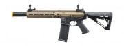 Lancer Tactical Blazer 10" M-LOK Proline Series M4 Airsoft Rifle with Delta Stock & Mock Suppressor (FDE & Black)