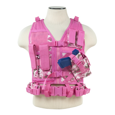 VISM Childrens Tactical Crossdraw Vest ( Pink Camo / XS - S )