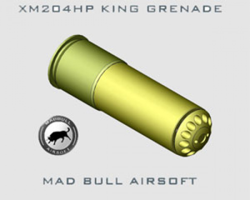 Madbull XM204HP King 204 rd. BB Grenade Shell ( Black / Yellow )