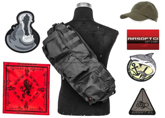 Airsoft GI $30 Gift Card / LT OP. Go Bag filled with GI SWAG feat. G4 AEG Airsoft Gun Giveaway ( Black )
