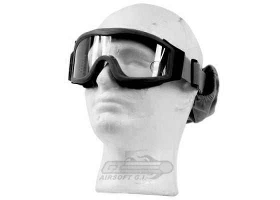 Lancer Tactical CA-201B Airsoft Safety Clear Lens Goggles Basic ( Black )