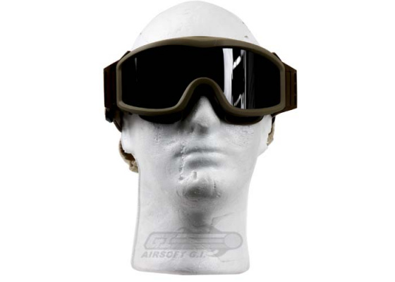 Lancer Tactical CA-203T Airsoft Safety Smoke / Clear / Yellow Multi Lens Kit Goggles Basic ( Tan )