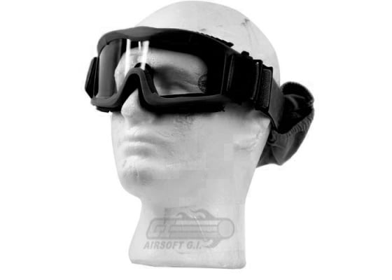 Lancer Tactical CA-221B Airsoft Safety Clear Lens Goggles Vented ( Black )