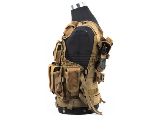 Defcon 600 Denier Tactical Crossdraw Vest ( Tan )
