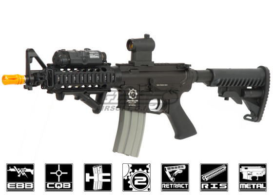 Javelin Airsoft Works Full Metal M4 CQB RIS Electric BlowBack AEG Airsoft Rifle ( Carry Handle )