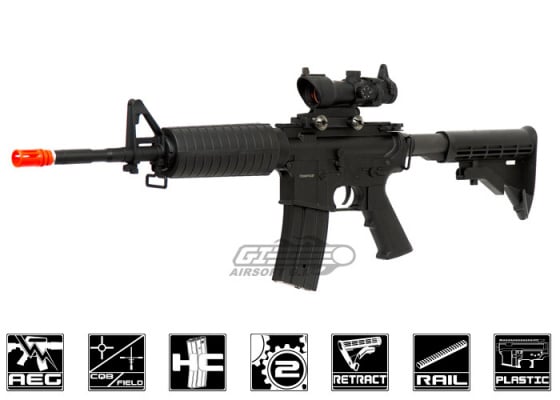 JG JF4001MG M4A1 Carbine AEG Airsoft Rifle Functional Bolt Catch Version ( Black )