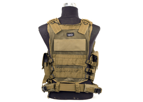 Lancer Tactical Crossdraw Vest w/ Holster ( Tan )