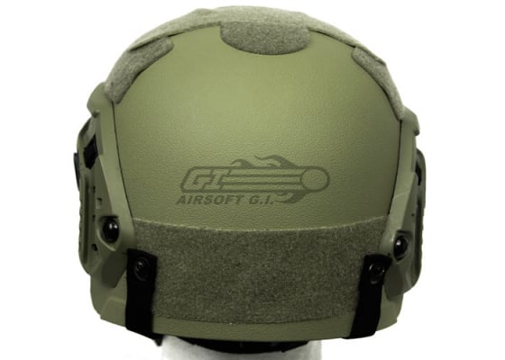 Tactical Crusader IBH Helmet W/ NVG Mount and Side Rail ( OD )