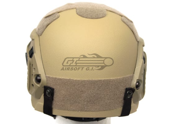 Tactical Crusader IBH Helmet W/ NVG Mount and Side Rail ( Tan )