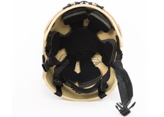 Tactical Crusader IBH Helmet W/ NVG Mount and Side Rail ( Tan )