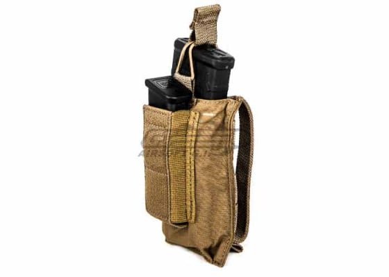 Tactical Assault Gear Single MOLLE Shingle Pistol Enhanced Mag Pouch ( Coyote )