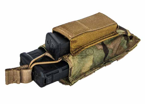 Tactical Assault Gear Single MOLLE Shingle Pistol Enhanced Mag Pouch ( Multicam )