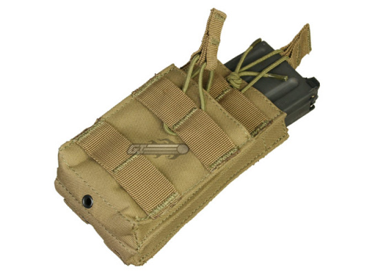 Condor Outdoor MOLLE Single M4 Open Top Stacker Magazine Pouch ( Tan )