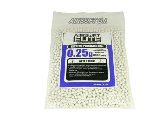 Airsoft Elite .25g 3000 ct. BBs ( White )