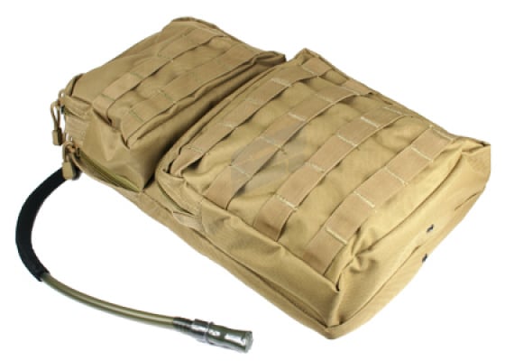 Condor Outdoor Hydration MOLLE Carrier w/ Zipper Pockets ( Tan )