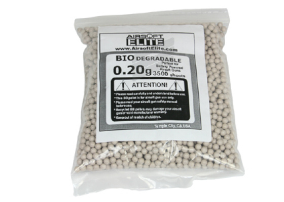 Airsoft Elite Biodegradable .20g 4000 ct. BBs ( White )