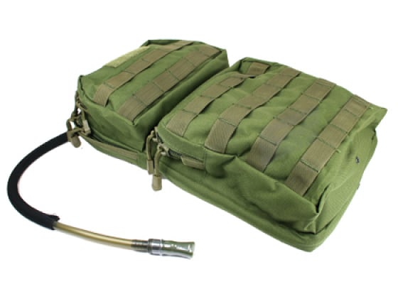 Condor Outdoor Hydration MOLLE Carrier w/ Zipper Pockets ( OD )