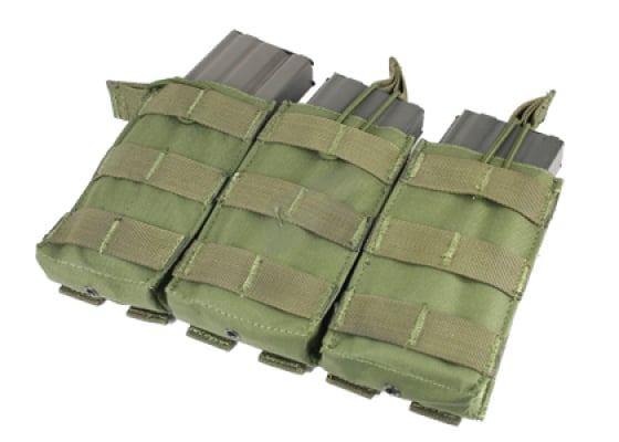 Condor Outdoor MOLLE Triple Open Top M4 Mag Pouch ( OD Green )