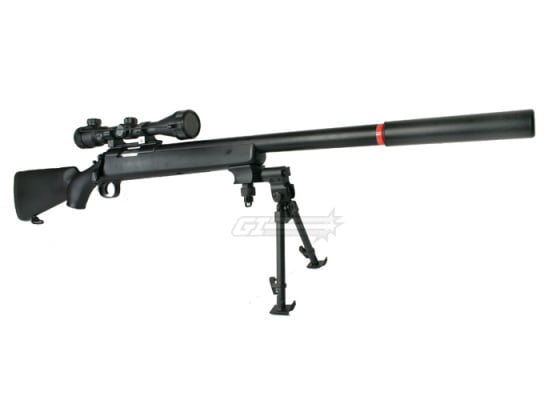 JG JG367 BAR 10 G Spec M700 Bolt Action Spring Sniper Airsoft Rifle Scope Package ( Black )
