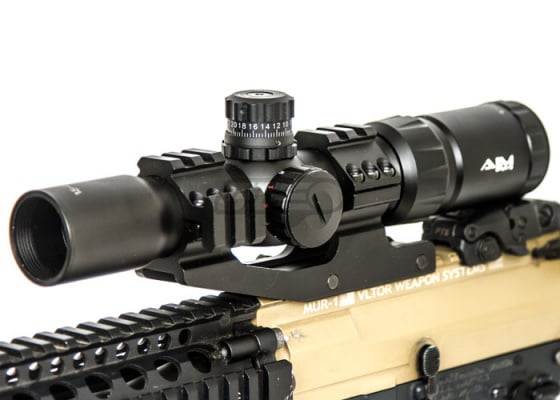 AIM Sports 1.5-4x30 Tri Illumination CQB Scope With Locking Turrets (Arrow Reticle)