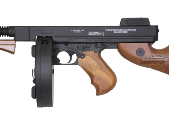 CYMA Thompson Chicago Typewriter AEG Airsoft SMG ( Imitation Wood )