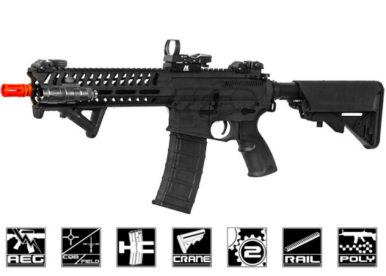 Lancer Tactical Elite MMC LT101BL M4 10.5" Carbine AEG Airsoft Rifle Low FPS Package ( Black )