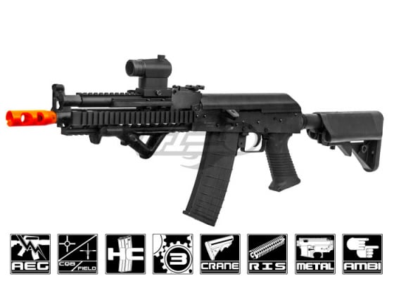 Lancer Tactical LT11B AK Tactical RIS Carbine AEG Airsoft Rifle ( Black )