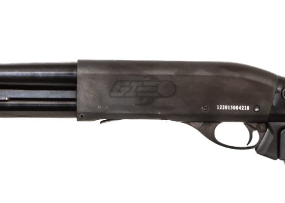 PPS M870 Retractable Stock Shell Ejecting Gas Airsoft Shotgun ( Black )