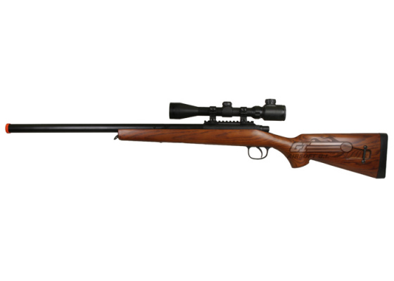 * Discontinued * AGM Full Metal / Real Wood MP-001 Bolt Action Sniper Airsoft Rifle