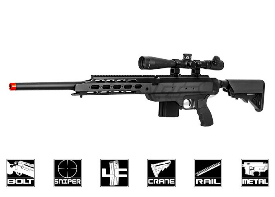 Action Army AAC-21 Bolt Action Gas Sniper Airsoft Rifle ( Black )