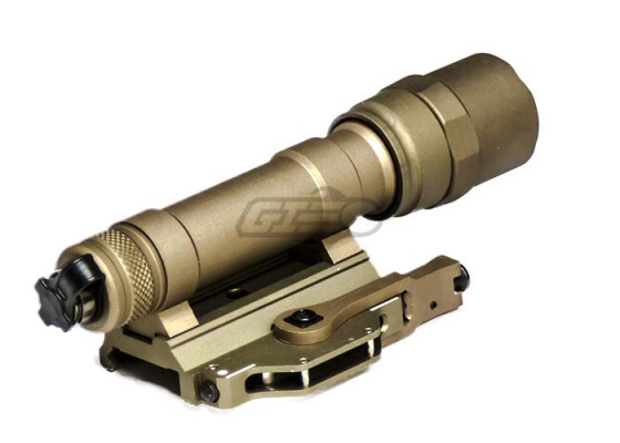 Lancer Tactical 200 Lumen Flashlight w/ QD Mount ( Tan / Type 1 )
