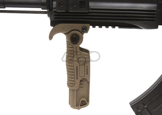 Lancer Tactical AB163 Extendable Folding Vertical Grip ( Dark Earth )