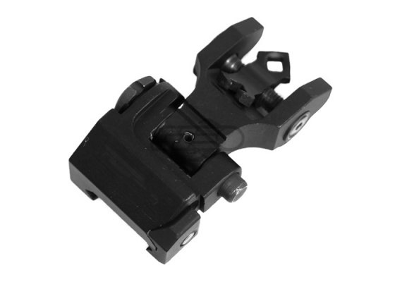 Lancer Tactical TRY Rear Di-Optic Folding Iron Sight for M4/M16 ( Black )