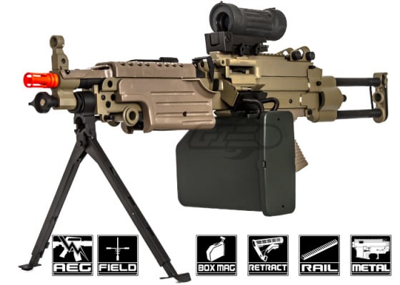 A&K Desert M249 PARA AEG Airsoft LMG ( Tan )